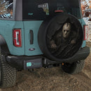 Peeking Jason Voorhees Horror Custom Jeep Wheel Cover With Camera Hole