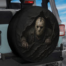 Peeking Jason Voorhees Horror Custom Jeep Wheel Cover With Camera Hole