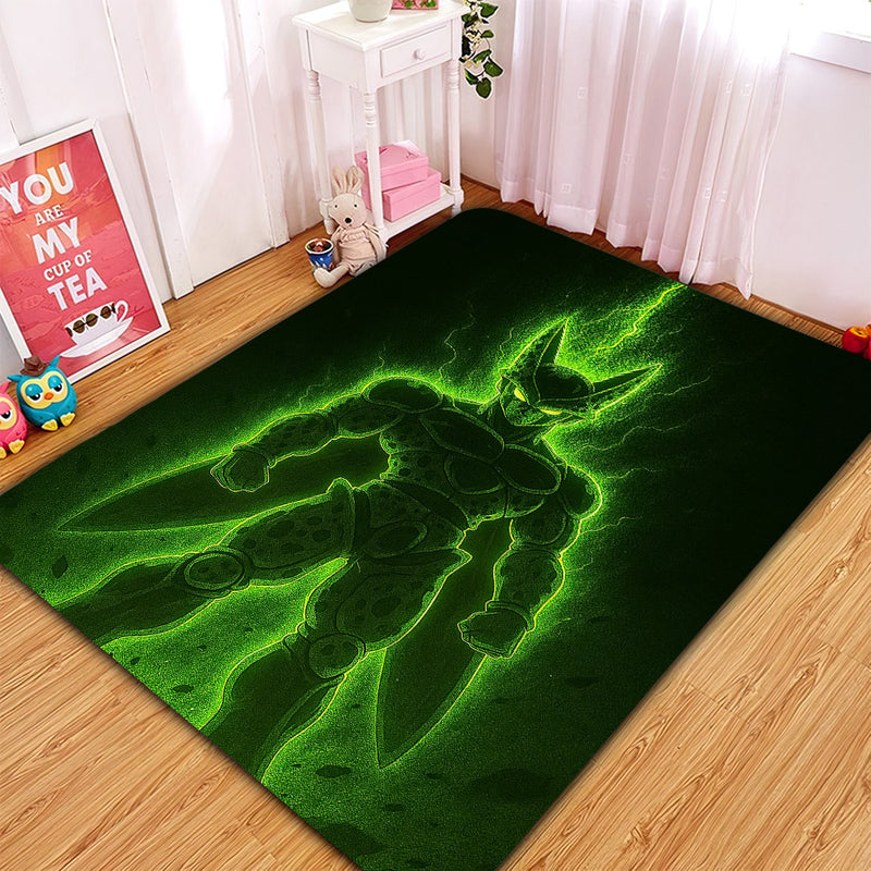 Perfect Cell Dragon Ball Purple Light Carpet Rug Home Room Decor