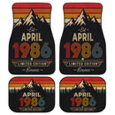 Personalized Retro April 1986 Car Floor Mats