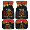 Personalized Retro April 1987 Car Floor Mats