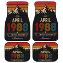 Personalized Retro April 1988 Car Floor Mats