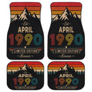 Personalized Retro April 1990 Car Floor Mats