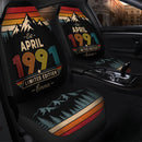Personalized Retro April 1991 Custom Car Seat Covers Decor Protectors