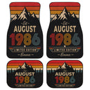 Personalized Retro August 1986 Car Floor Mats