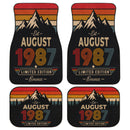 Personalized Retro August 1987 Car Floor Mats