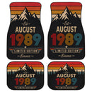 Personalized Retro August 1989 Car Floor Mats