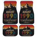 Personalized Retro August 1990 Car Floor Mats