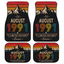 Personalized Retro August 1991 Car Floor Mats