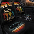 Personalized Retro August 1991 Custom Car Seat Covers Decor Protectors