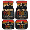 Personalized Retro December 1986 Car Floor Mats