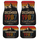 Personalized Retro December 1987 Car Floor Mats