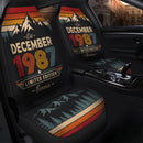 Personalized Retro December 1987 Custom Car Seat Covers Decor Protectors