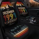 Personalized Retro December 1991 Custom Car Seat Covers Decor Protectors