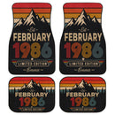 Personalized Retro February 1986 Car Floor Mats