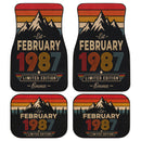 Personalized Retro February 1987 Car Floor Mats