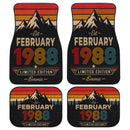 Personalized Retro February 1988 Car Floor Mats