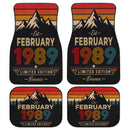 Personalized Retro February 1989 Car Floor Mats