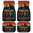 Personalized Retro February 1990 Car Floor Mats
