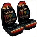 Personalized Retro January 1990 Custom Car Seat Covers Decor Protectors