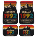 Personalized Retro January 1992 Car Floor Mats