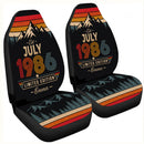 Personalized Retro July 1986  Custom Car Seat Covers Decor Protectors