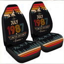 Personalized Retro July 1987 Custom Car Seat Covers Decor Protectors