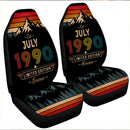 Personalized Retro July 1990 Custom Car Seat Covers Decor Protectors