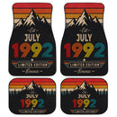Personalized Retro July 1992 Car Floor Mats