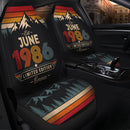 Personalized Retro June 1986 Custom Car Seat Covers Decor Protectors