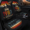Personalized Retro June 1987 Custom Car Seat Covers Decor Protectors