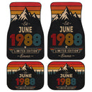 Personalized Retro June 1988 Car Floor Mats