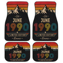 Personalized Retro June 1990 Car Floor Mats
