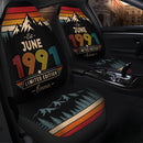 Personalized Retro June 1991 Custom Car Seat Covers Decor Protectors
