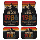 Personalized Retro March 1986 Car Floor Mats