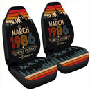Personalized Retro March 1986 Custom Car Seat Covers Decor Protectors