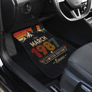 Personalized Retro March 1987 Car Floor Mats