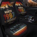 Personalized Retro March 1987 Custom Car Seat Covers Decor Protectors