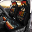 Personalized Retro March 1987 Custom Car Seat Covers Decor Protectors