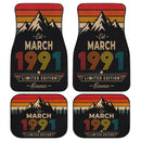 Personalized Retro March 1991 Car Floor Mats