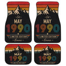 Personalized Retro May 1990 Car Floor Mats