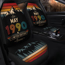 Personalized Retro May 1990 Custom Car Seat Covers Decor Protectors