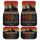Personalized Retro November 1986 Car Floor Mats