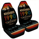 Personalized Retro November 1990 Custom Car Seat Covers Decor Protectors