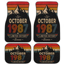 Personalized Retro October 1987 Car Floor Mats
