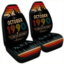 Personalized Retro October 1990 Custom Car Seat Covers Decor Protectors
