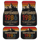 Personalized Retro September 1986 Car Floor Mats