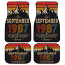 Personalized Retro September 1987 Car Floor Mats
