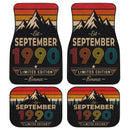 Personalized Retro September 1990 Car Floor Mats