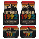Personalized Retro September 1992 Car Floor Mats